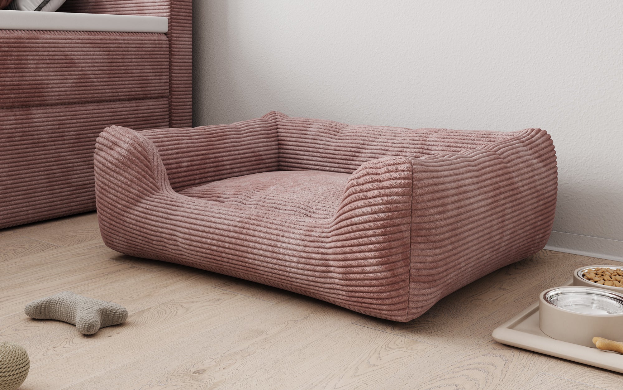 Hondenbed Cosmo 60 × 80 cm in Ribstof