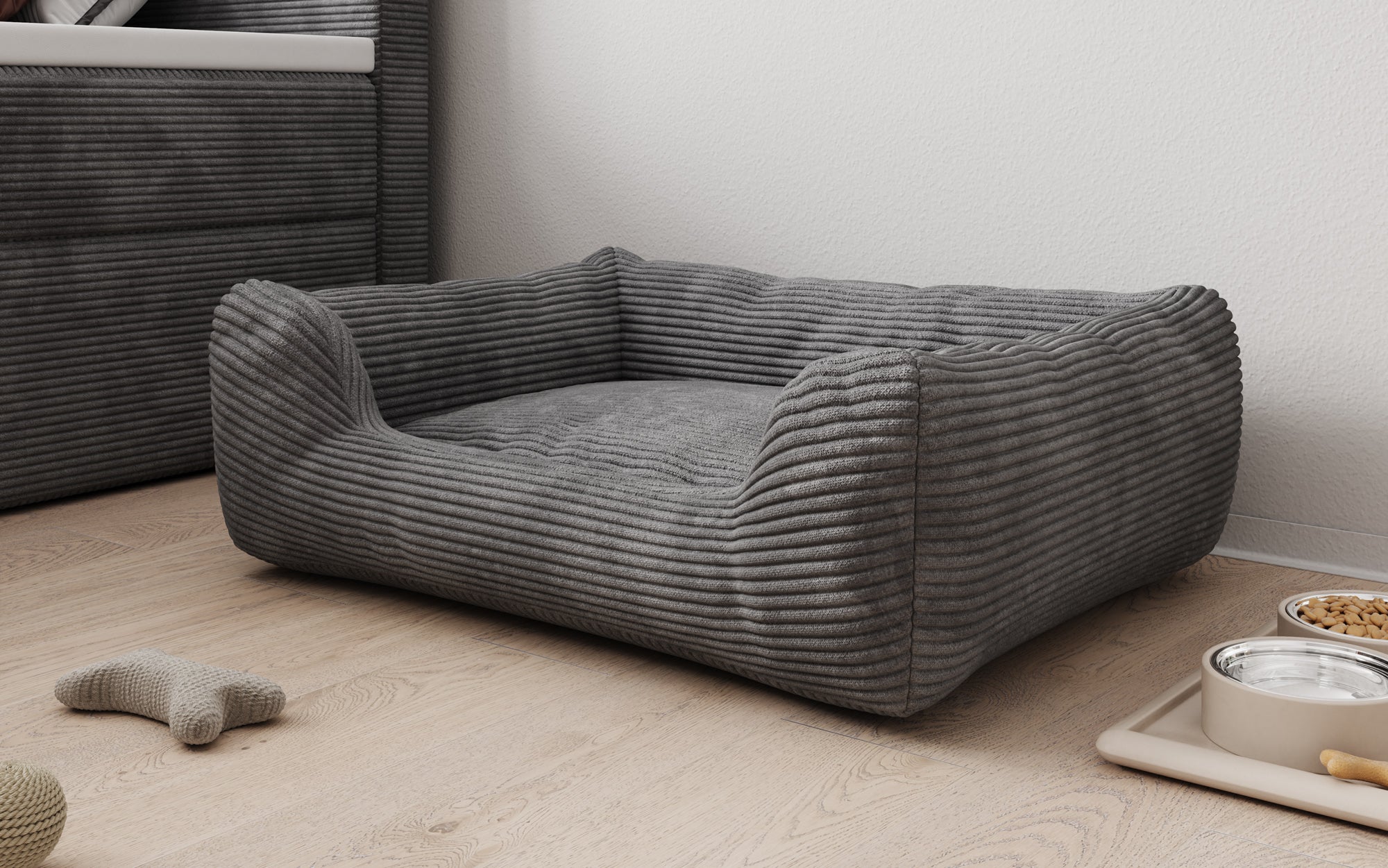 Hondenbed Cosmo 60 × 80 cm in Ribstof