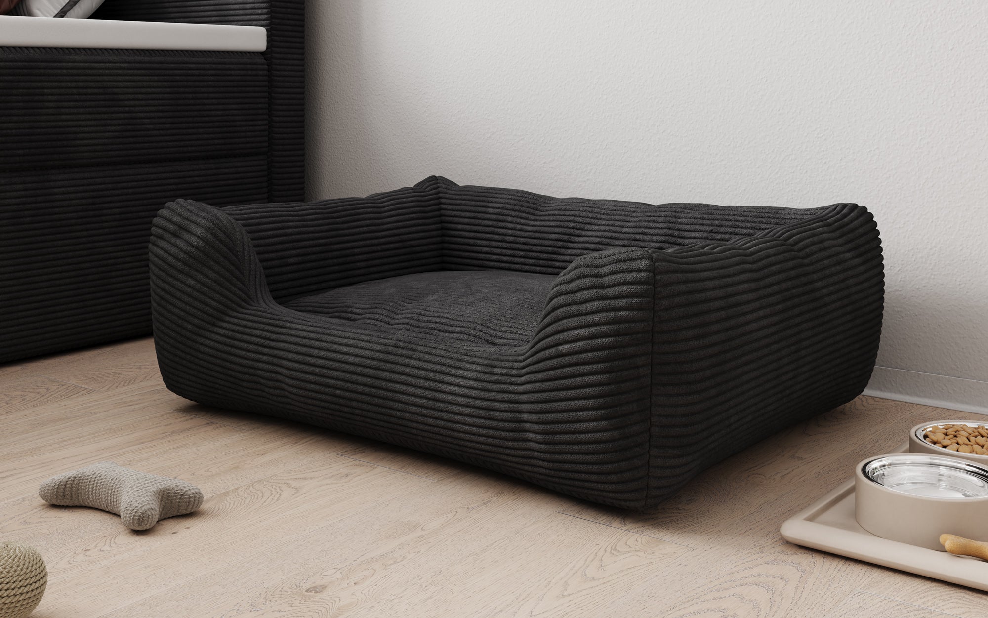 Hondenbed Cosmo 60 × 80 cm in Ribstof