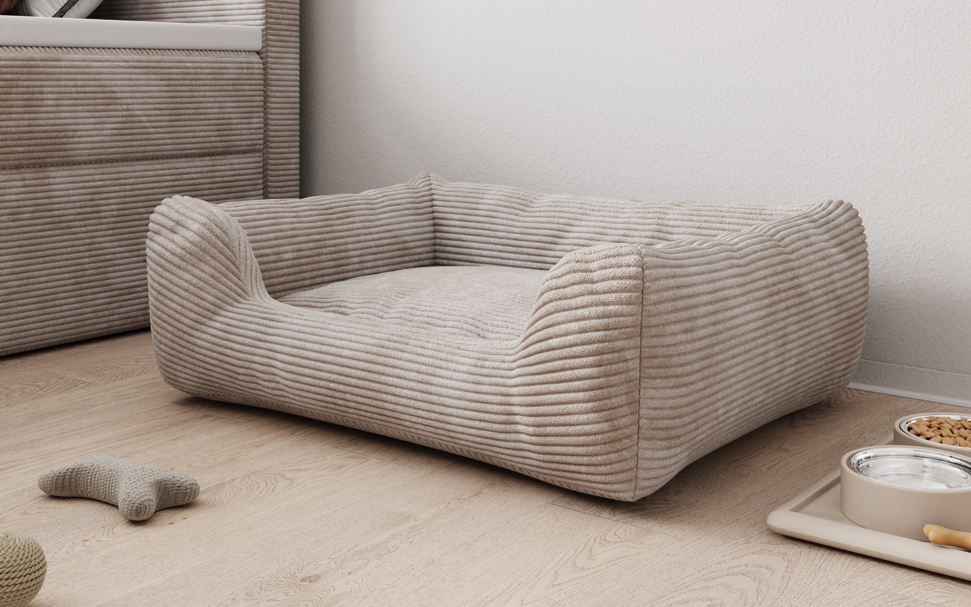 Hondenbed Cosmo 60 × 80 cm in Ribstof