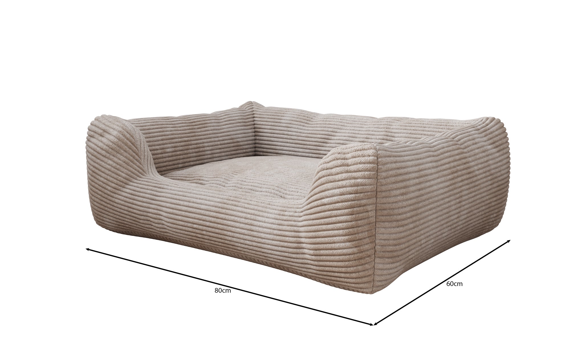 Hondenbed Cosmo 60 × 80 cm in Ribstof
