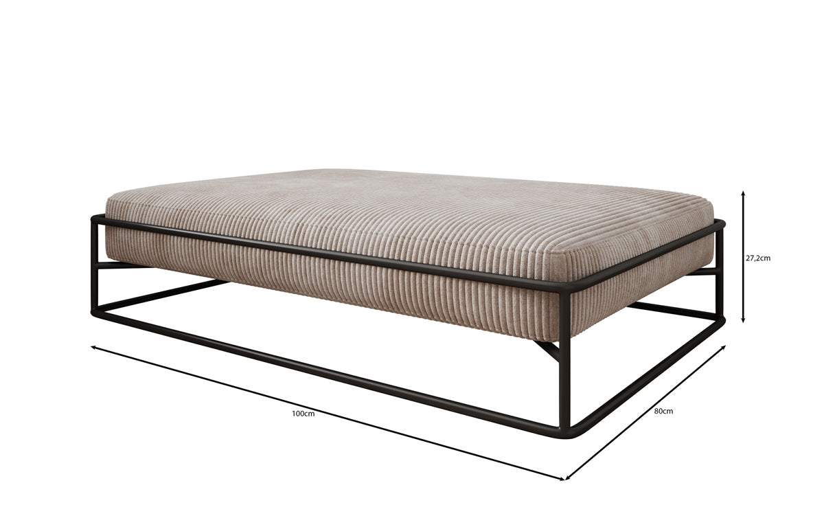Hondenbed Lumo 80 × 100 cm in Ribstof