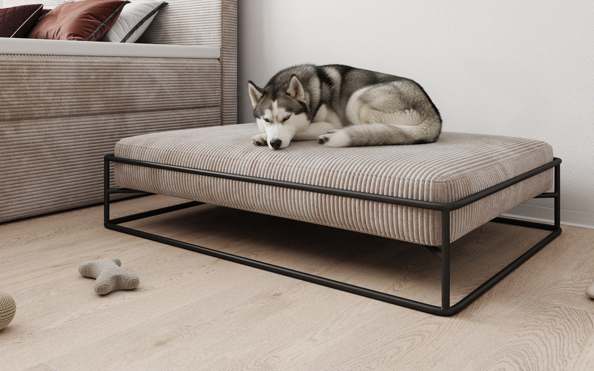 Hondenbed Lumo 80 × 100 cm in Ribstof