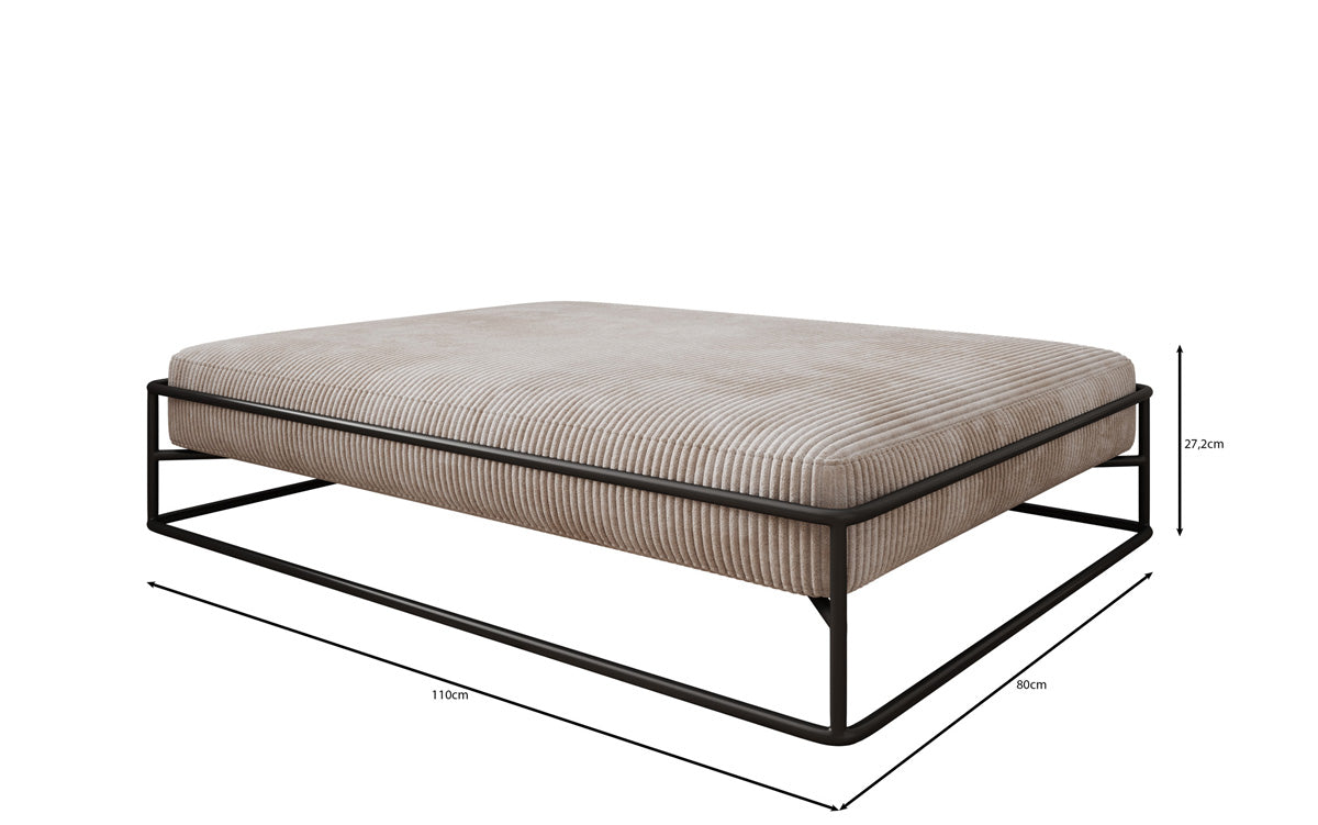 Hondenbed Lumo 110x80 cm in Ribstof