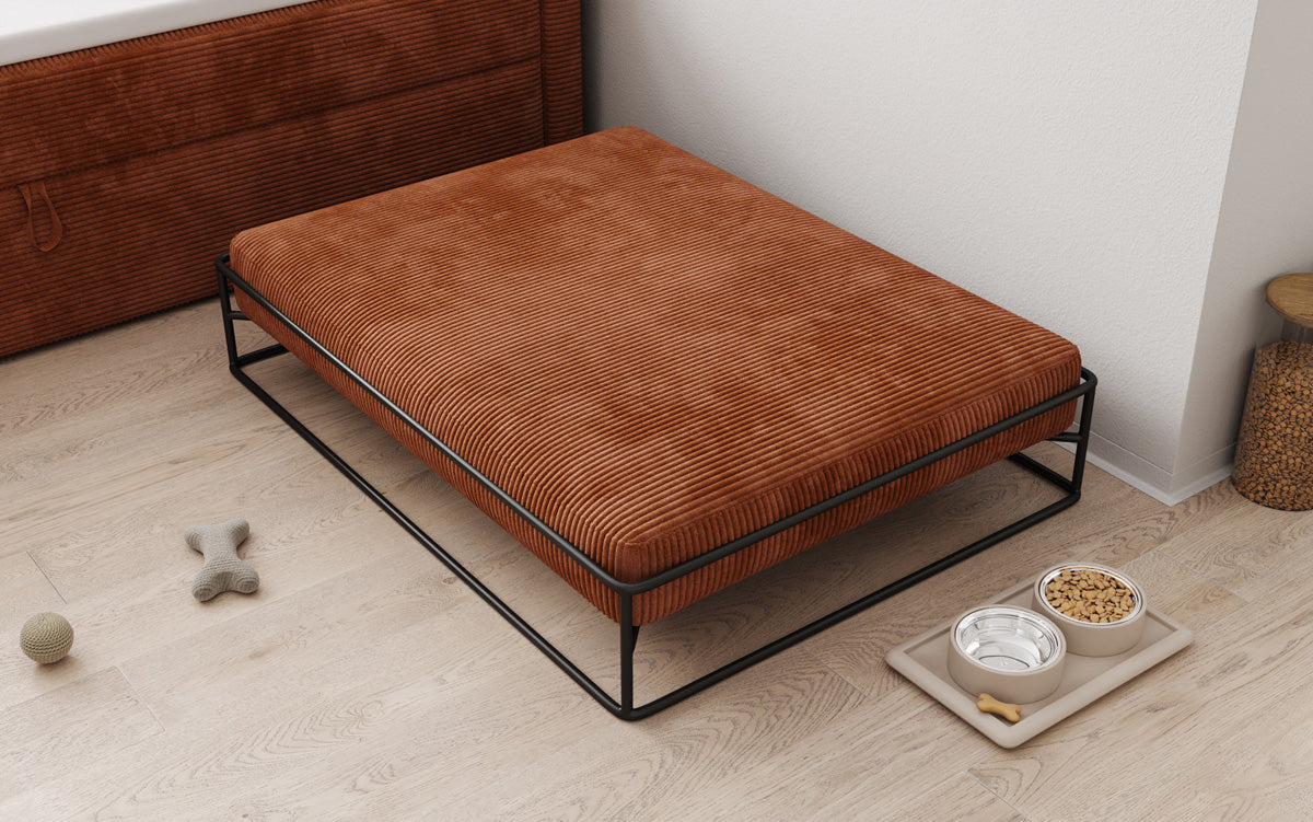 Hondenbed Lumo 110x80 cm in Ribstof