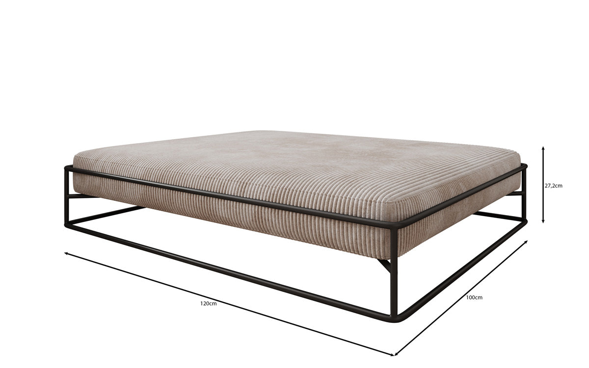 Hondenbed Lumo 100x120 cm in Ribstof