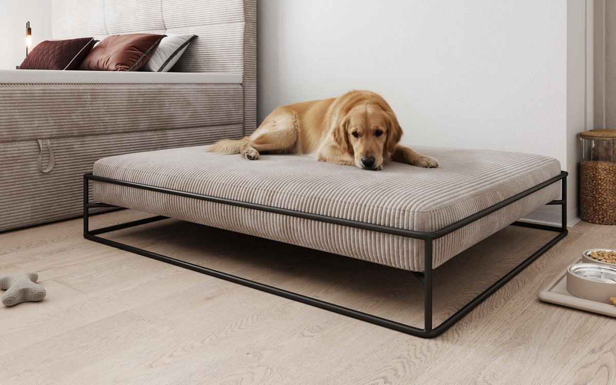 Hondenbed Lumo 100x120 cm in Ribstof