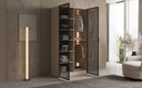 Moduro Luno – Design-kledingkast met glazen voorkant en LED-inbouwverlichting