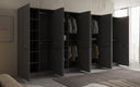 Moduro Faro XL – Vierdelige design-kledingkast met gestructureerd MDF-front