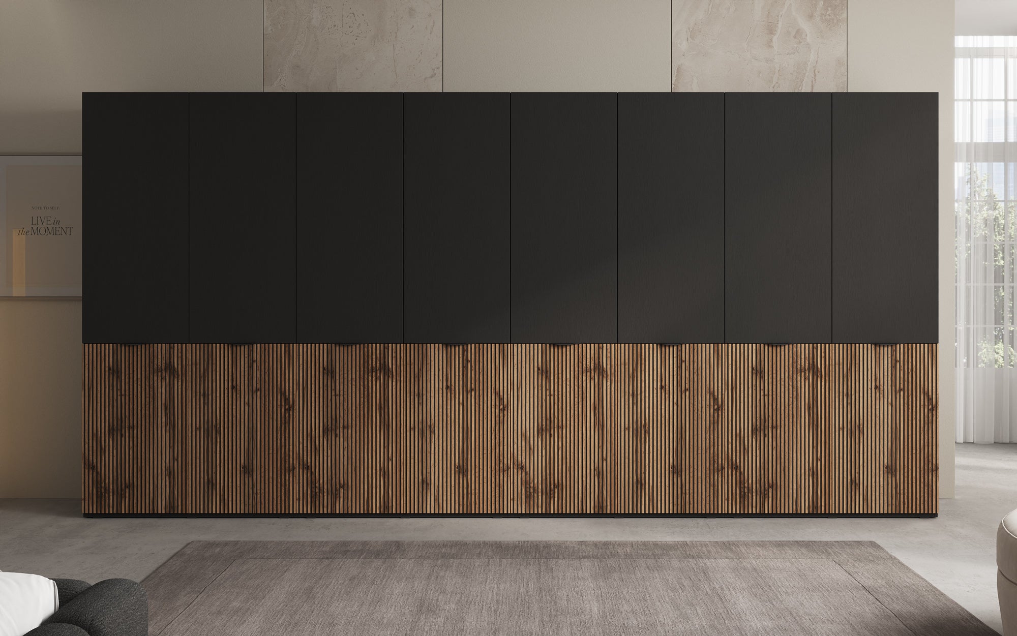 Modulo Naro XL – Vierdelige design-kledingkast in Eiken Wotan