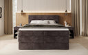 Boxspringbed Noren met opbergruimte in Ribstof