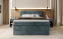 Boxspringbed Noren met opbergruimte in Ribstof