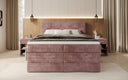 Boxspringbed Noren met opbergruimte in Ribstof