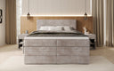 Boxspringbed Noren met opbergruimte in Ribstof