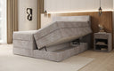 Boxspringbed Noren met opbergruimte in Ribstof