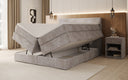 Boxspringbed Noren met opbergruimte in Ribstof