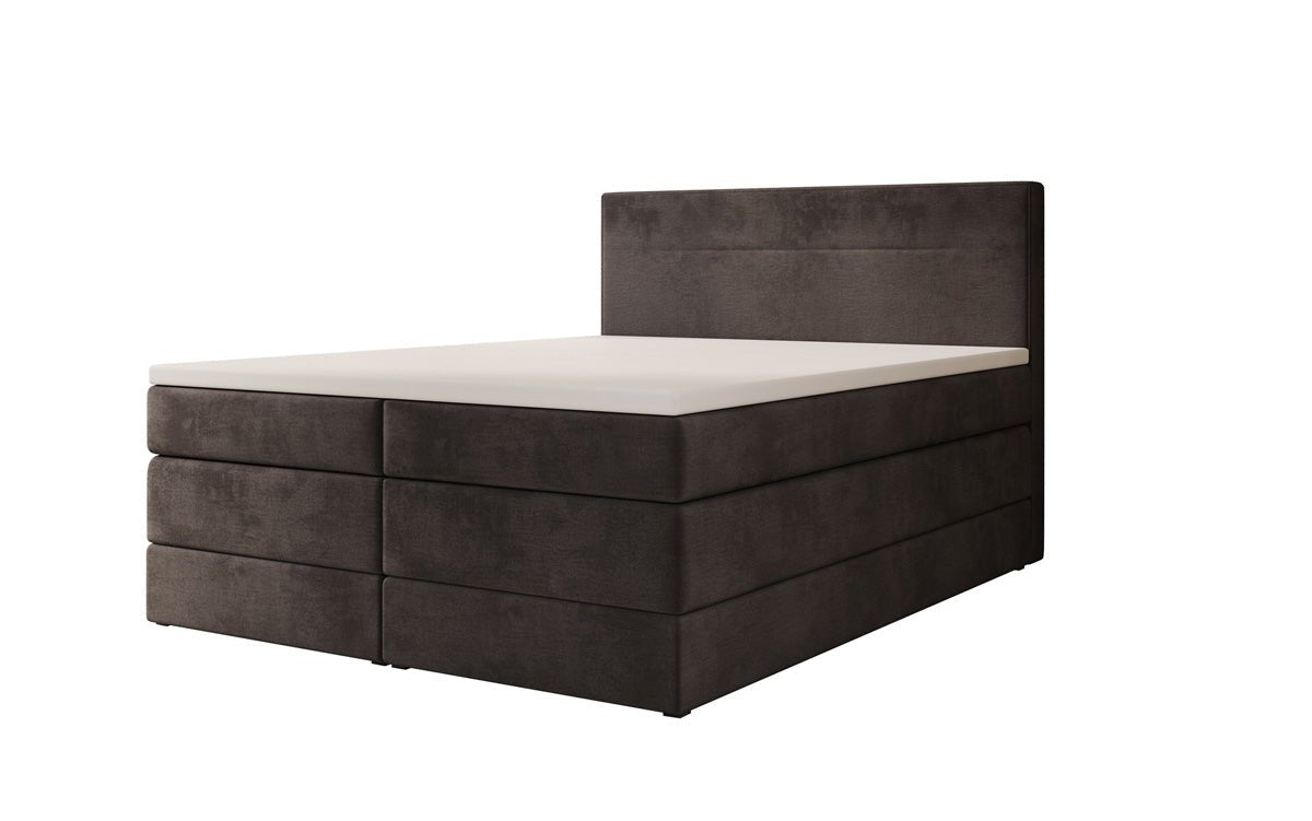 Boxspringbed Lavero met opbergruimte in Fluweel