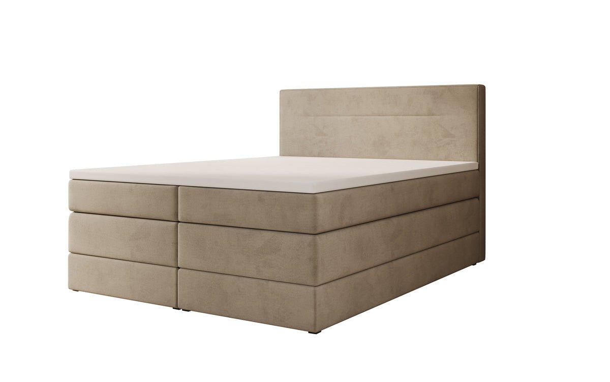 Boxspringbed Lavero met opbergruimte in Fluweel