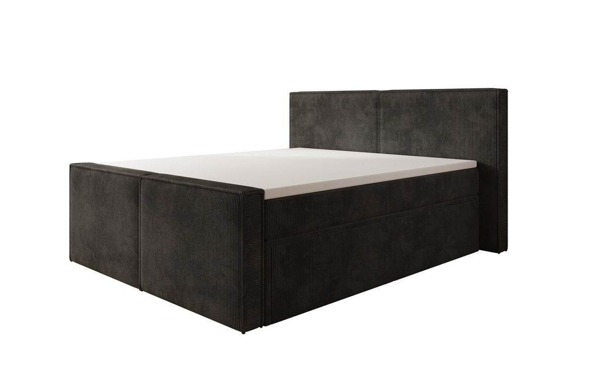 Boxspringbed Ophelia II met laden in Ribstof