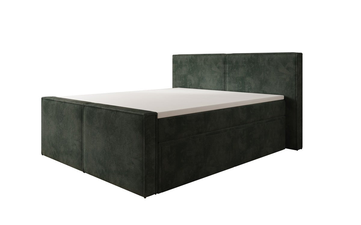 Boxspringbed Ophelia II met laden in Ribstof