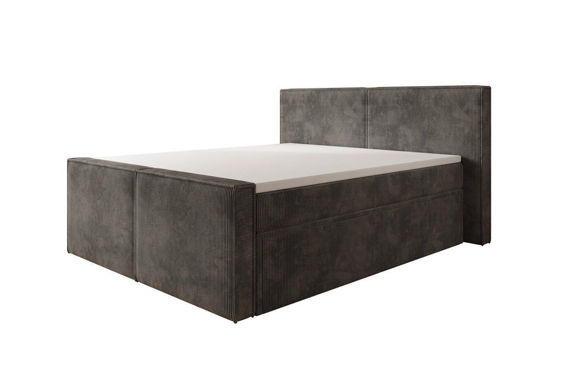 Boxspringbed Ophelia II met laden in Ribstof