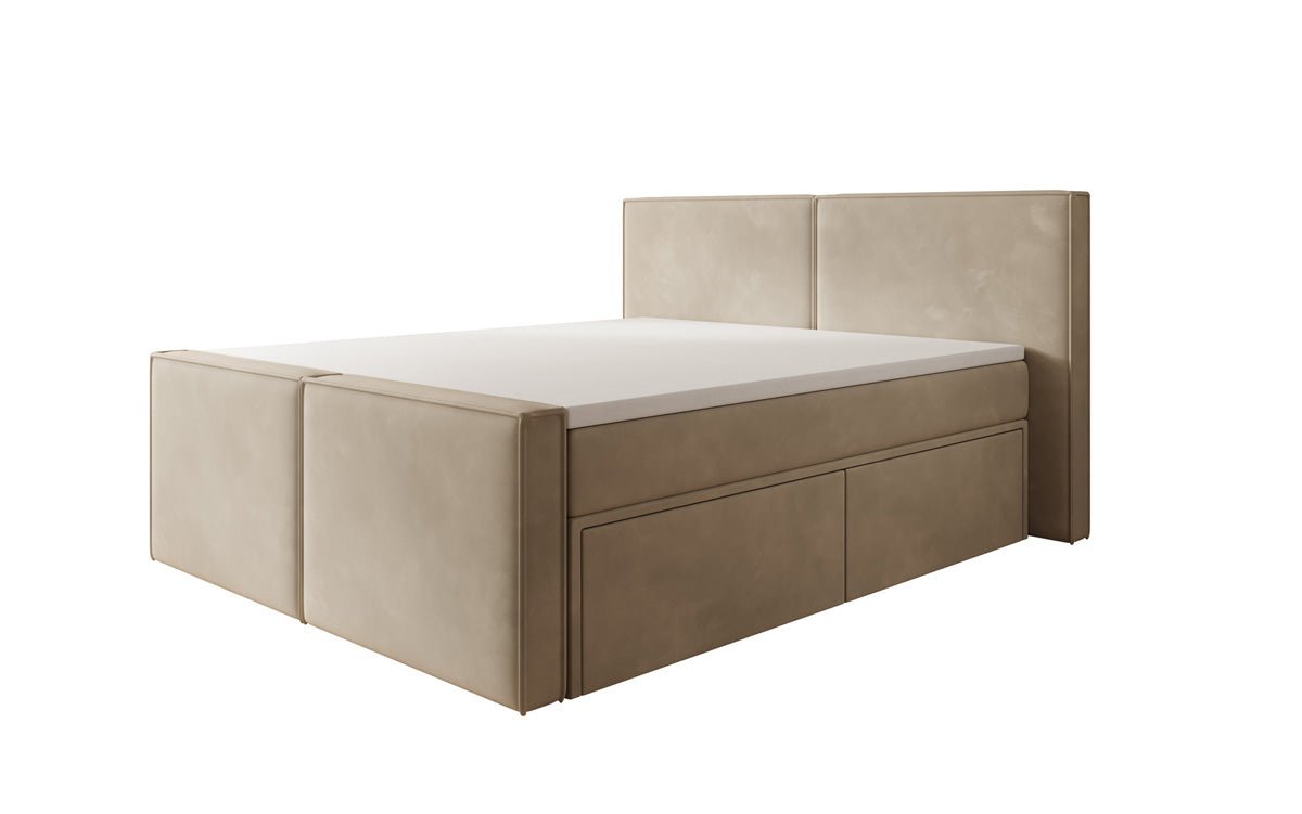 Boxspringbed Ophelia II met laden in fluweel