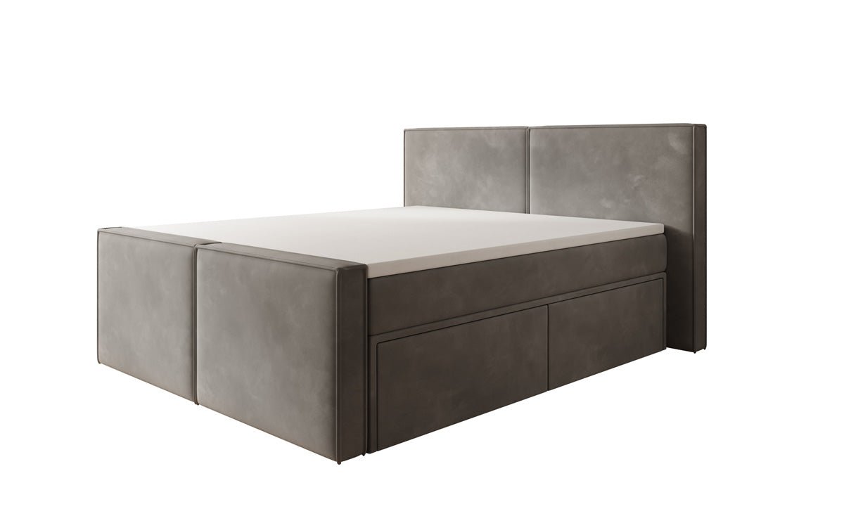 Boxspringbed Ophelia II met laden in fluweel