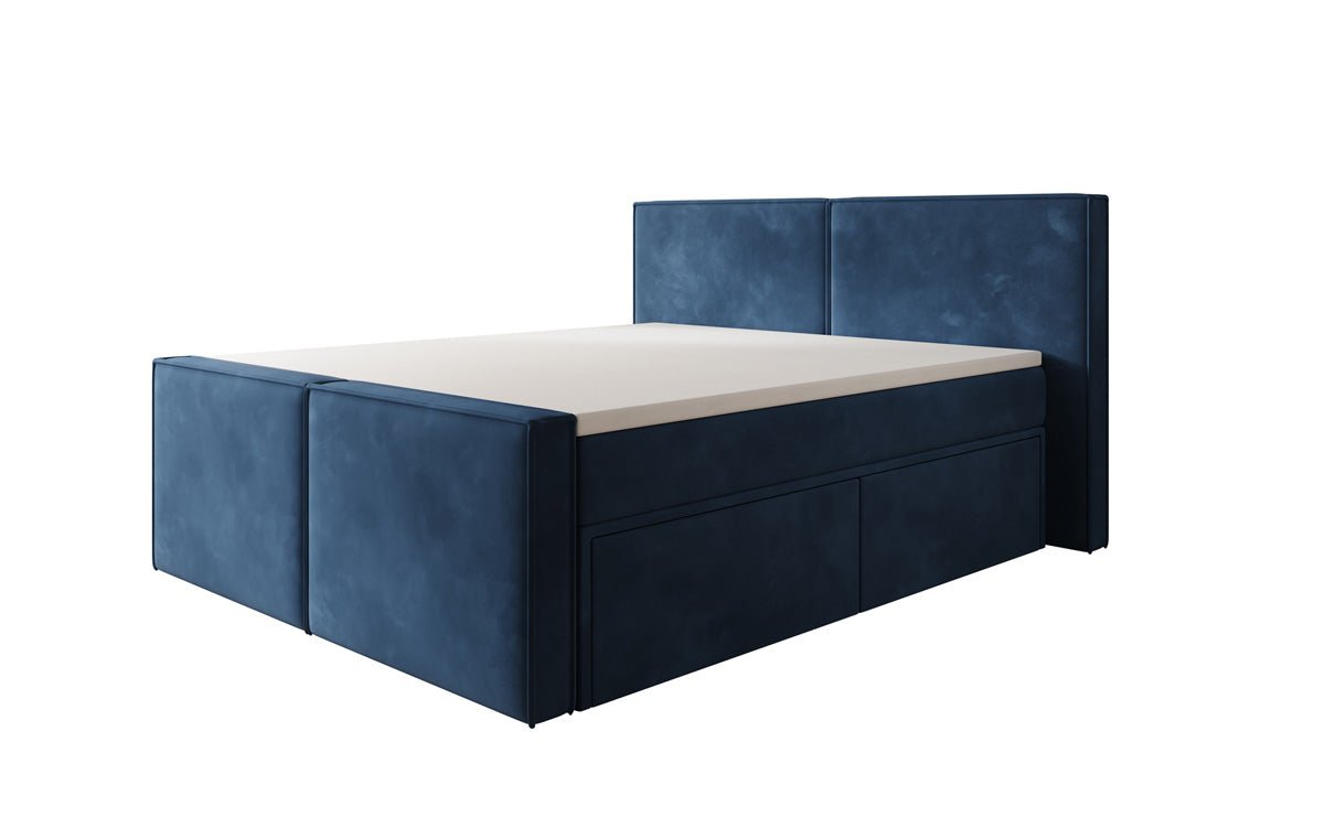 Boxspringbed Ophelia II met laden in fluweel
