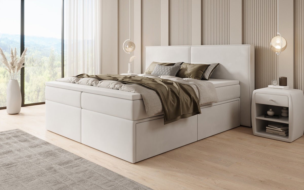 Boxspringbed Ophelia met laden in fluweel