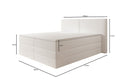 Boxspringbed Ophelia met opklapbare opbergruimte in Teddystof Bouclé