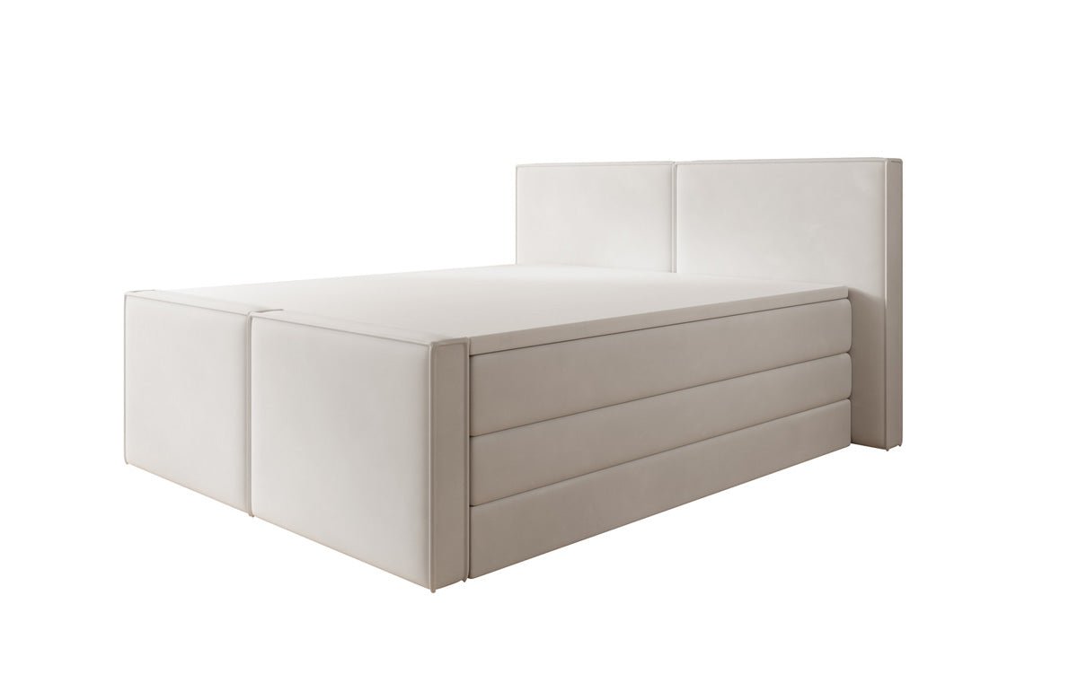 Boxspringbed Ophelia II met opklapbare opbergruimte in fluweel