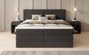 Boxspringbed Ophelia met opklapbare opbergruimte in Teddystof Bouclé