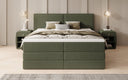Boxspringbed Ophelia met opklapbare opbergruimte in Teddystof Bouclé