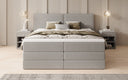 Boxspringbed Ophelia met opklapbare opbergruimte in Teddystof Bouclé