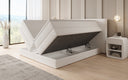 Boxspringbed Ophelia met opklapbare opbergruimte in Teddystof Bouclé