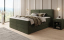 Boxspringbed Ophelia met opklapbare opbergruimte in Teddystof Bouclé