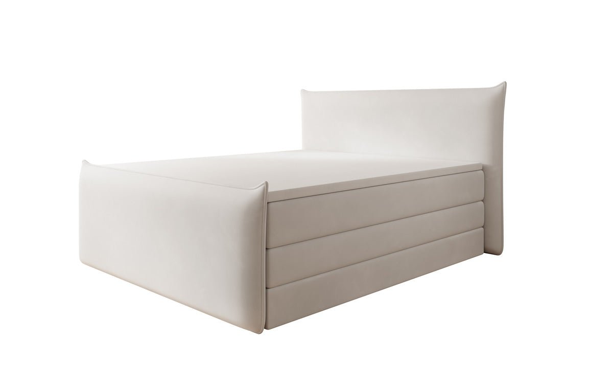 Boxspringbed Liana II met opklapbare opbergruimte in fluweel