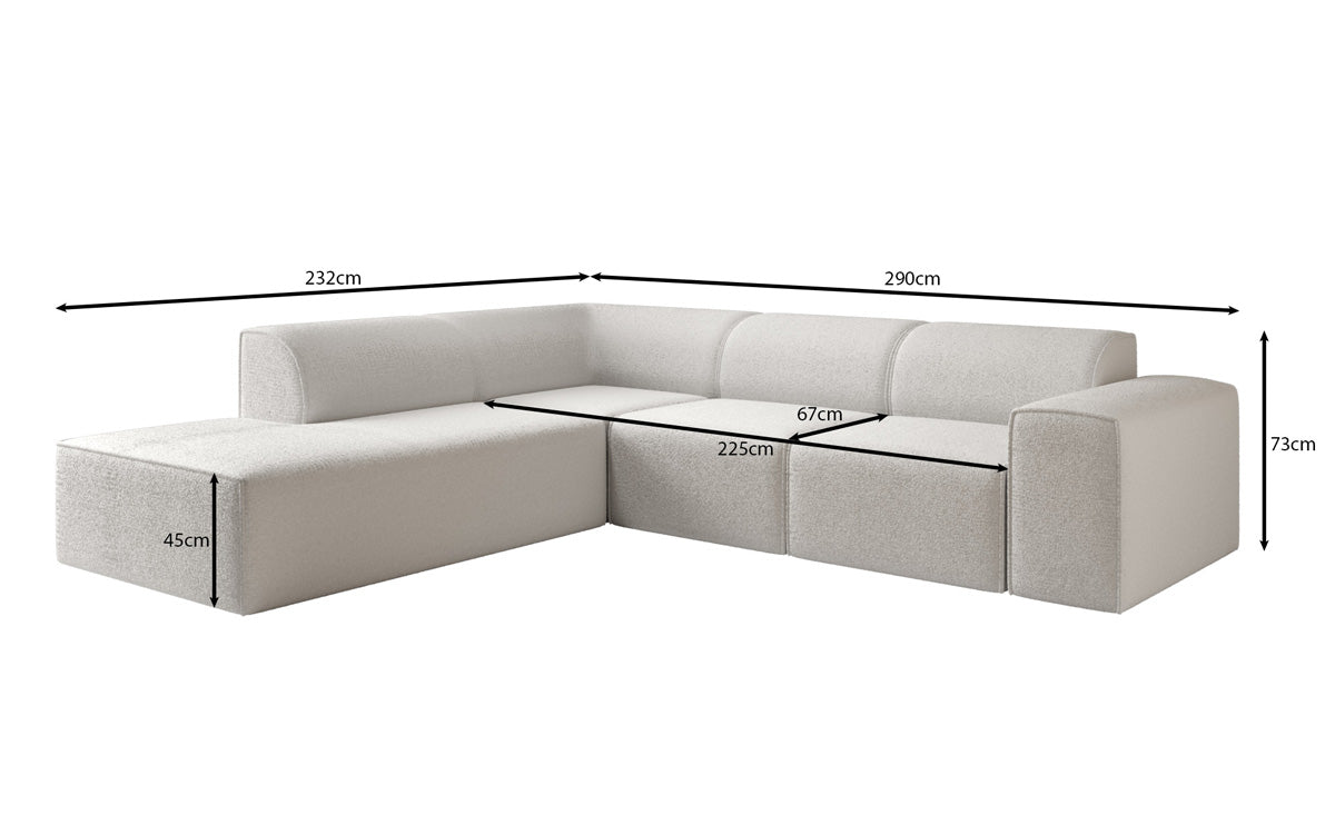 Designersofa Idiola L in Teddystof Bouclé