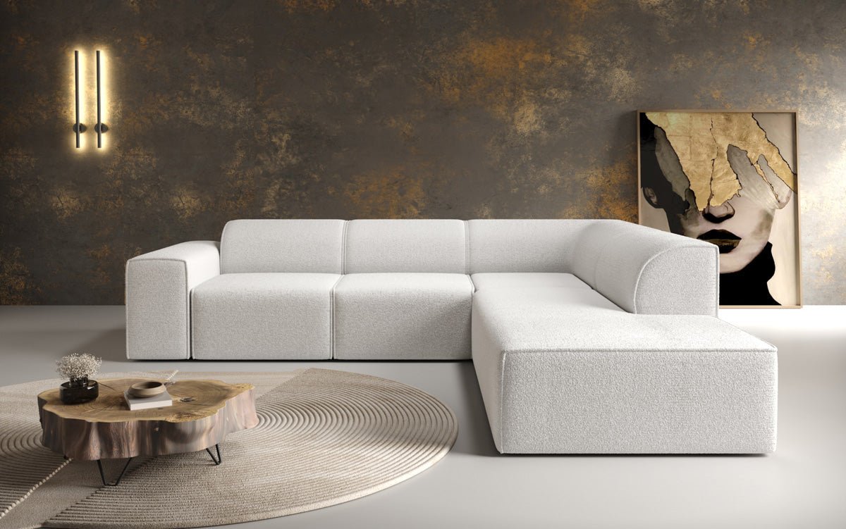 Designersofa Idiola L in Teddystof Bouclé