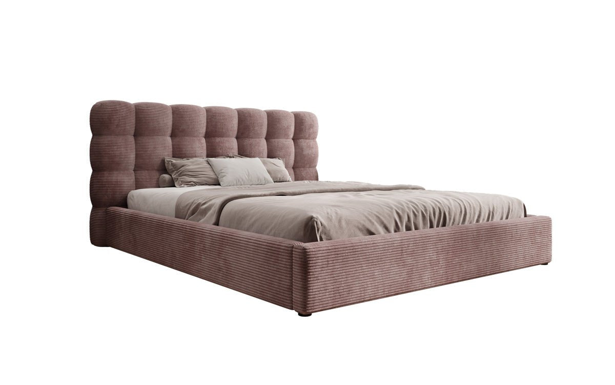 Designerslaapbank Calivo in ribstof met opbergruimte