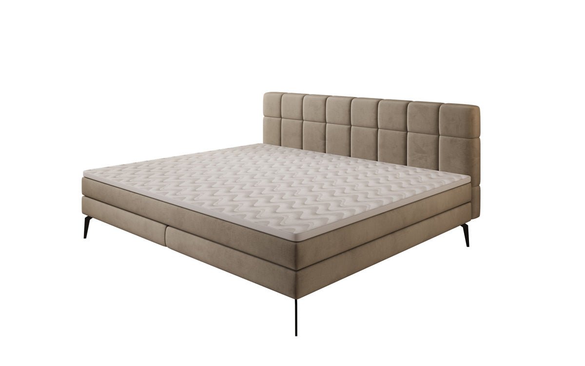 Familie Boxspringbed Savona – 220/240x200 in fluweel
