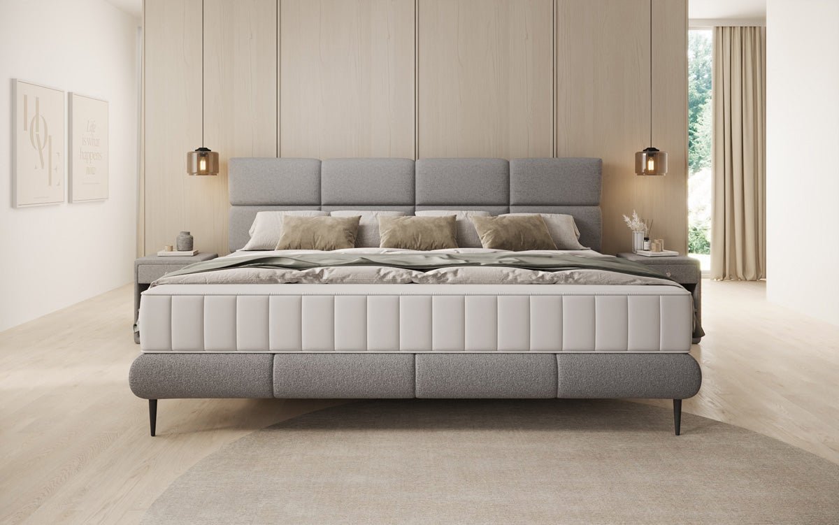 Familie gestoffeerd bed Milano Bouclé in 220/240x200