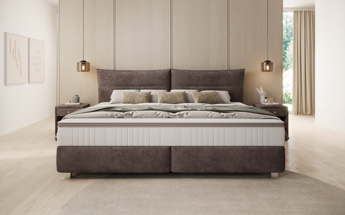 Familie Boxspringbed Aurelio in 220/240x200 in Ribstof