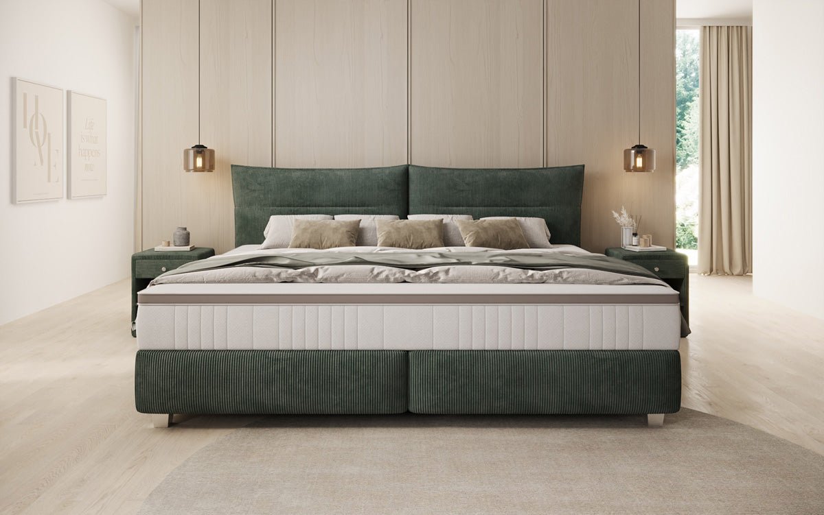 Familie Boxspringbed Aurelio in 220/240x200 in Ribstof