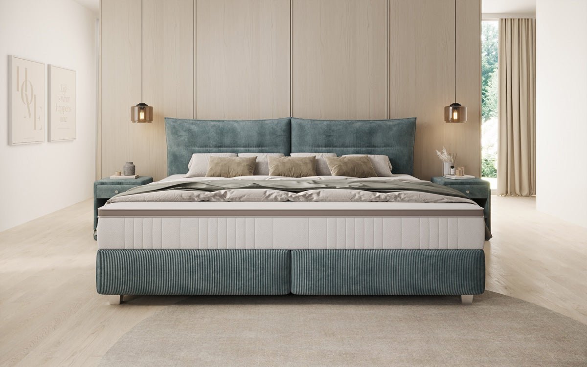 Familie Boxspringbed Aurelio in 220/240x200 in Ribstof