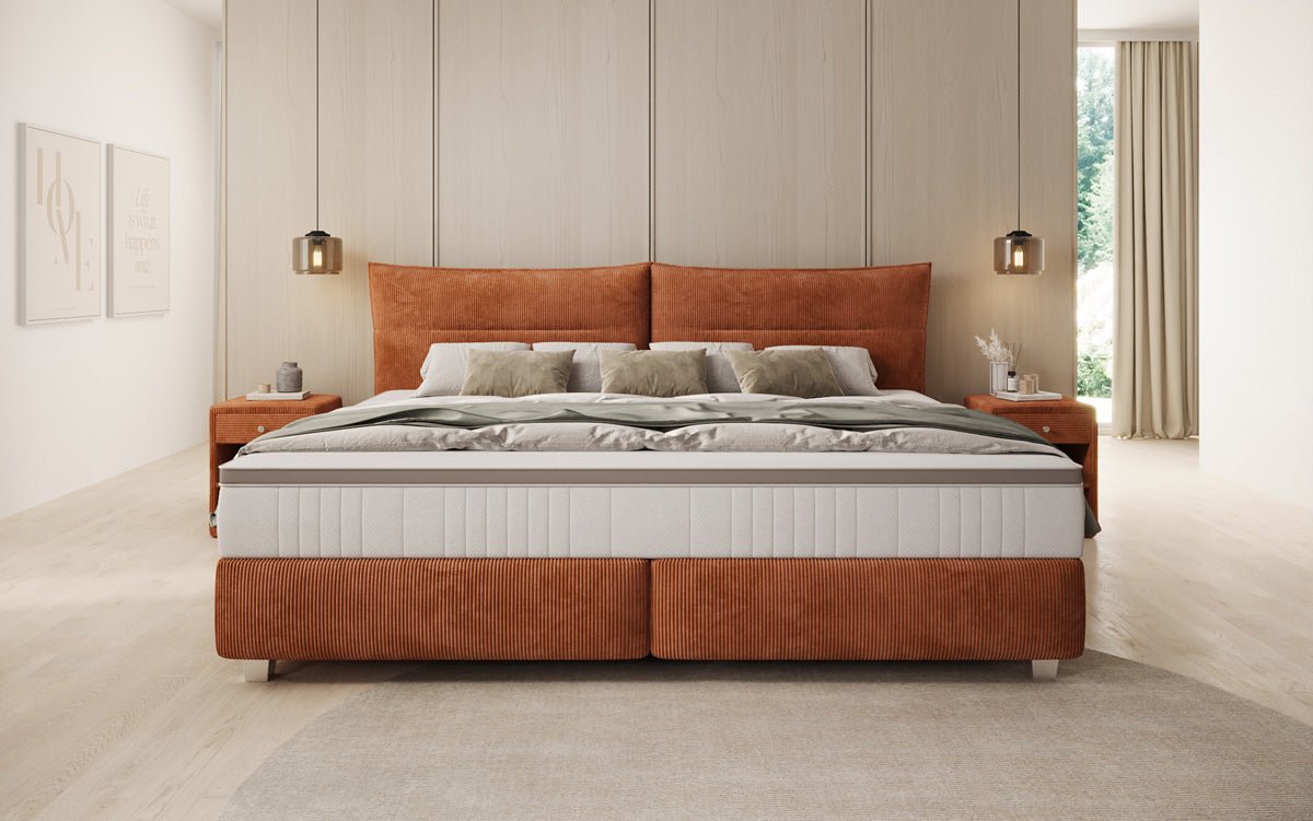 Familie Boxspringbed Aurelio in 220/240x200 in Ribstof