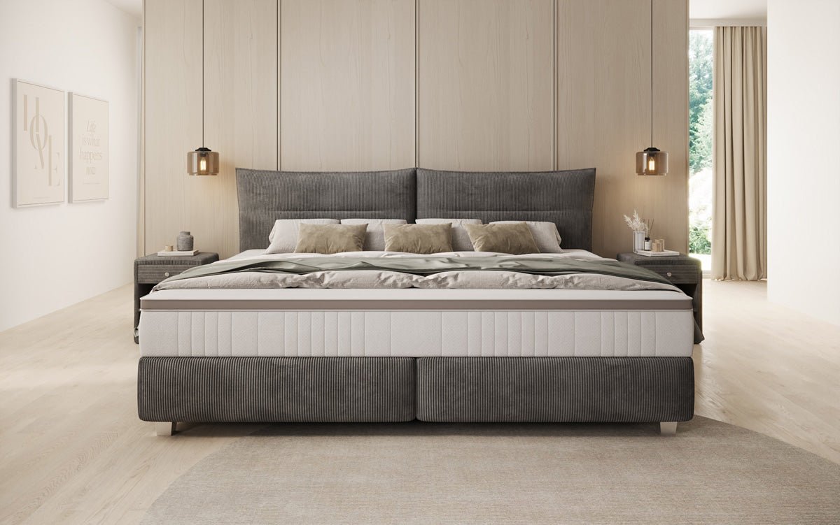 Familie Boxspringbed Aurelio in 220/240x200 in Ribstof