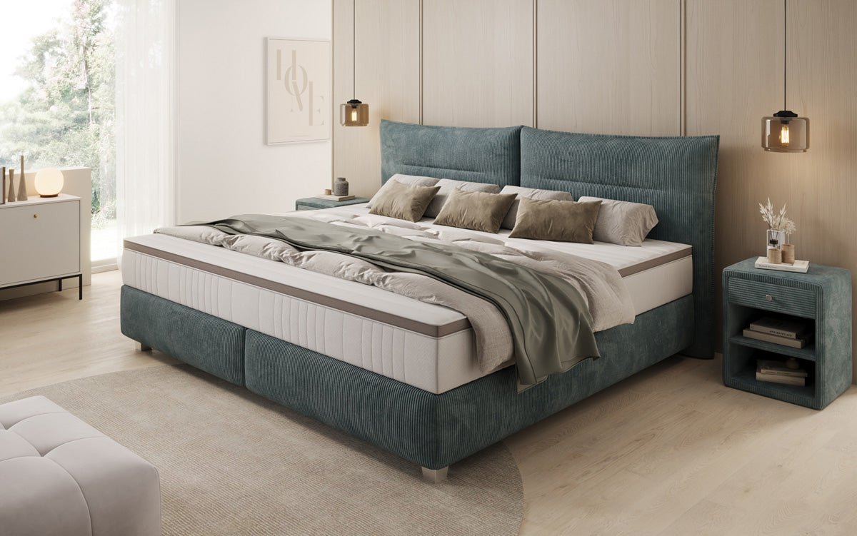 Familie Boxspringbed Aurelio in 220/240x200 in Ribstof
