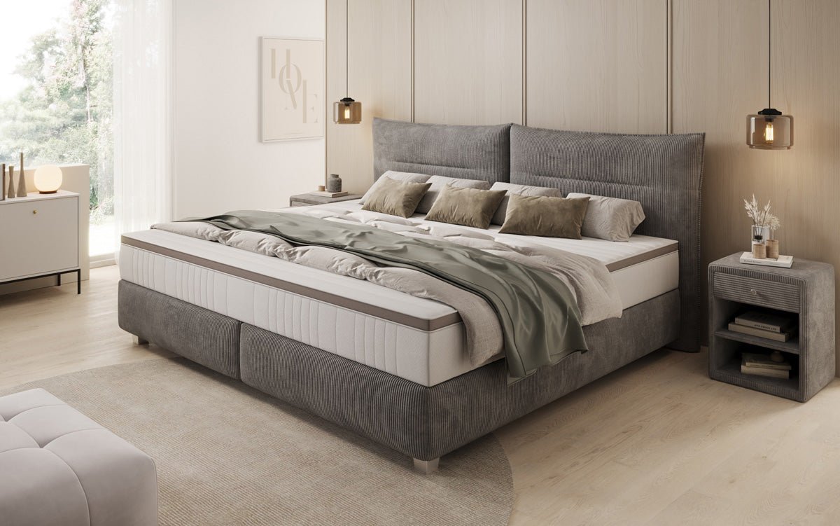 Familie Boxspringbed Aurelio in 220/240x200 in Ribstof
