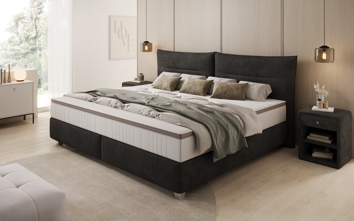 Familie Boxspringbed Aurelio in 220/240x200 in Ribstof